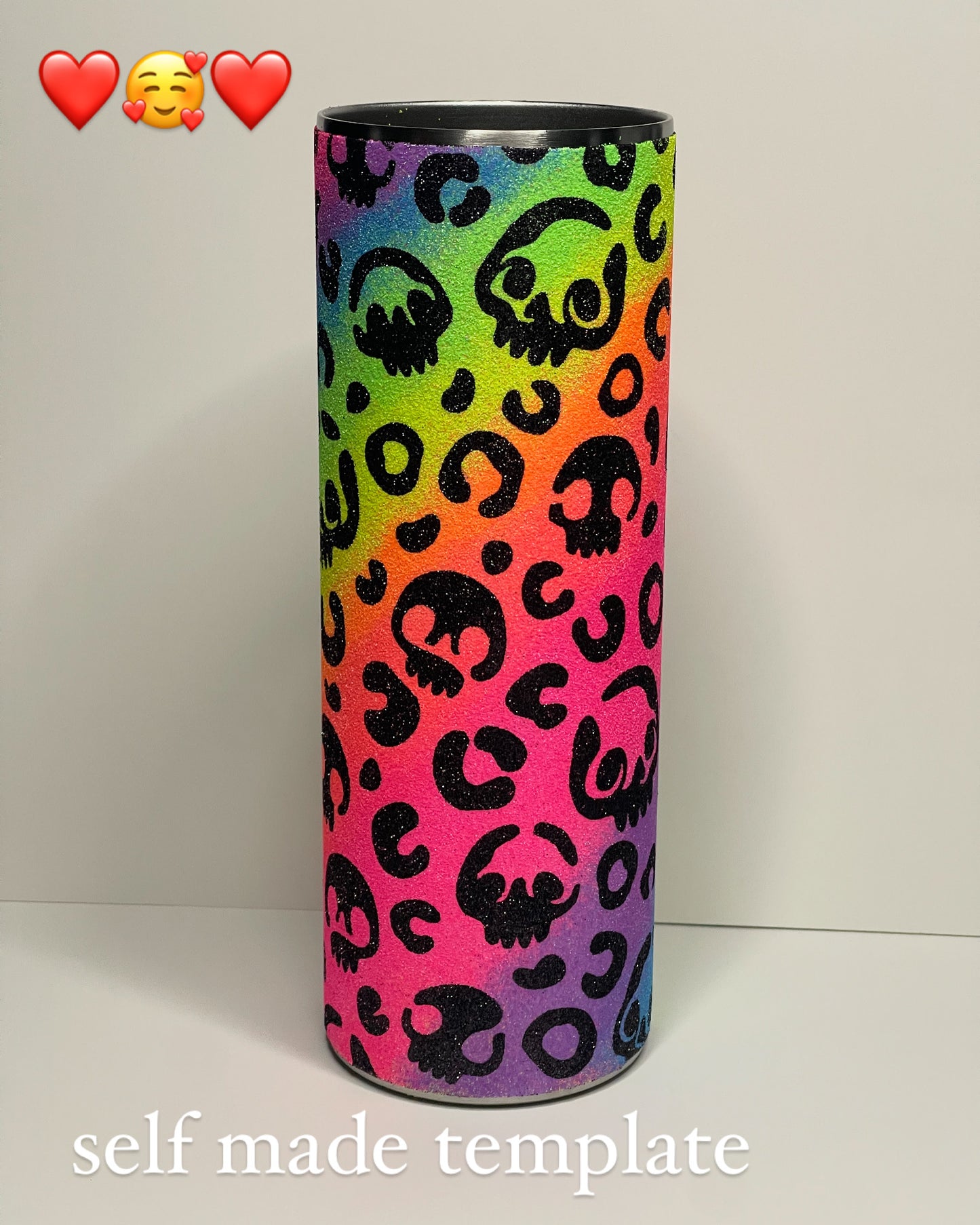 20oz Skulls and Leopard Neon Tumbler